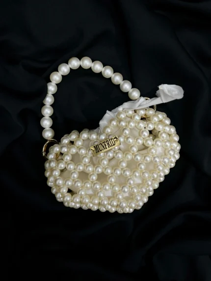 pearl heart handbag