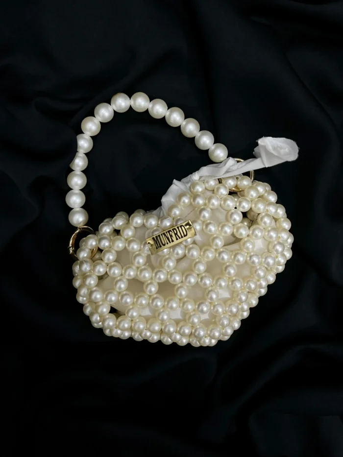 pearl heart handbag